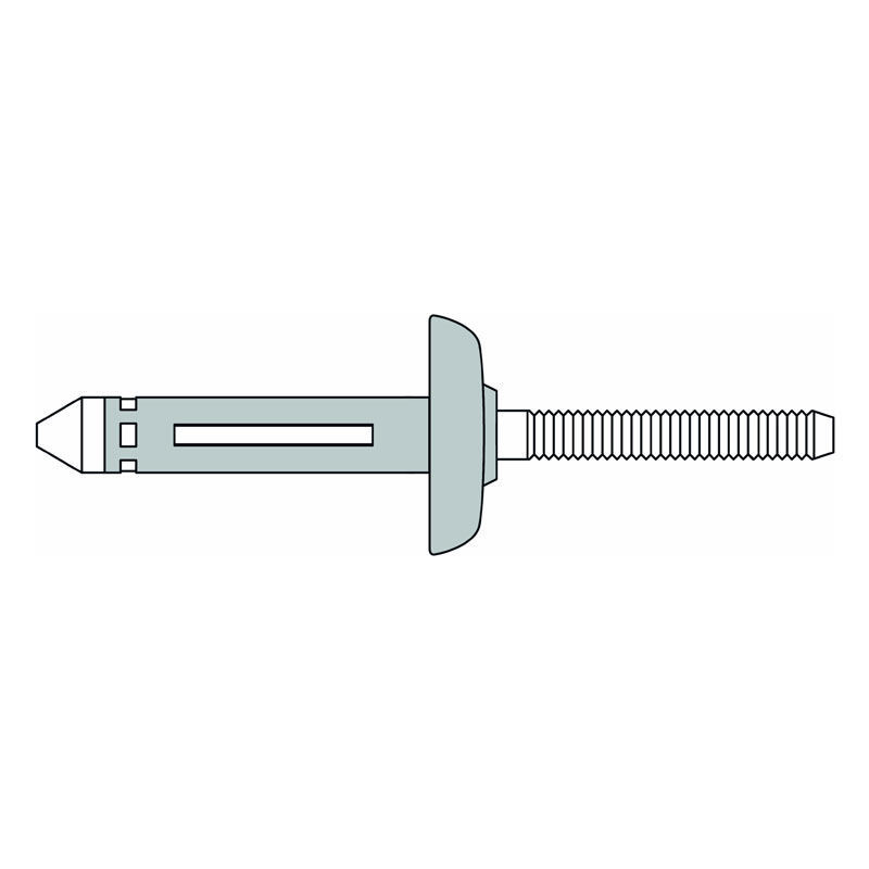 BULB-TITE blind rivets alu/alu large flange 7.7 x 27.7 K 19 EPDM