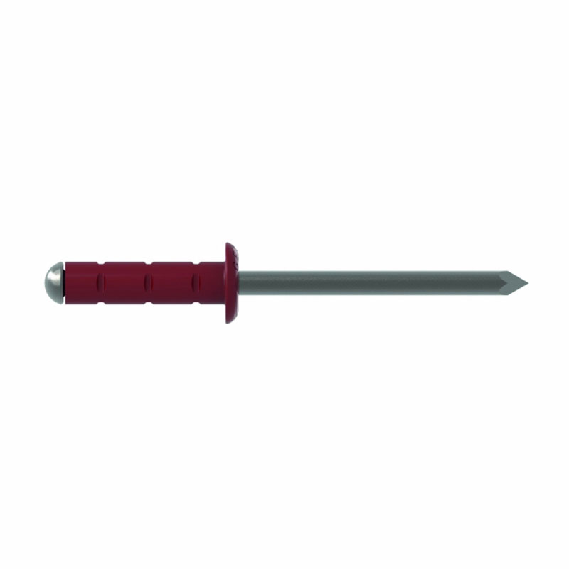 PolyGrip blind rivets alu/stainless 4 x 10 dome head RAL 3000 Flame red